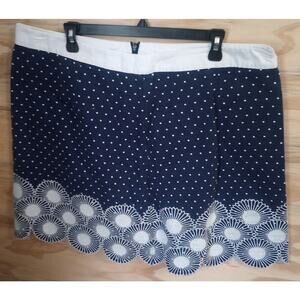 Women's Boden Midi Skirt Polkadot Navy Floral 16